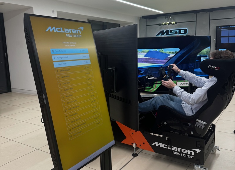 Our Leaderboard system in action at McLaren New Forest